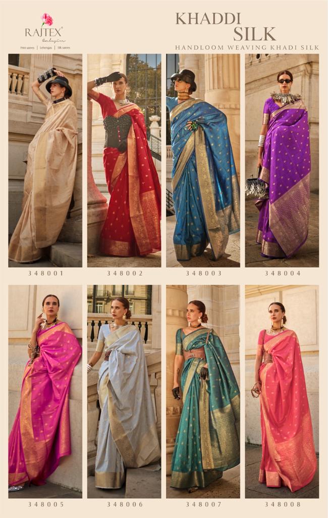 Khaddi Silk Rajtex Handloom Weaving Sarees