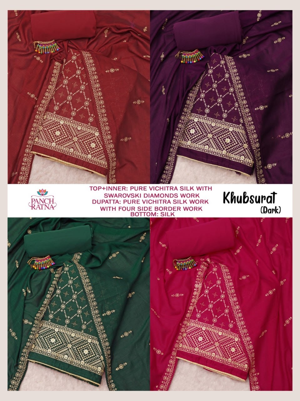 Khubsurat Panch Ratna Silk Salwar Suits