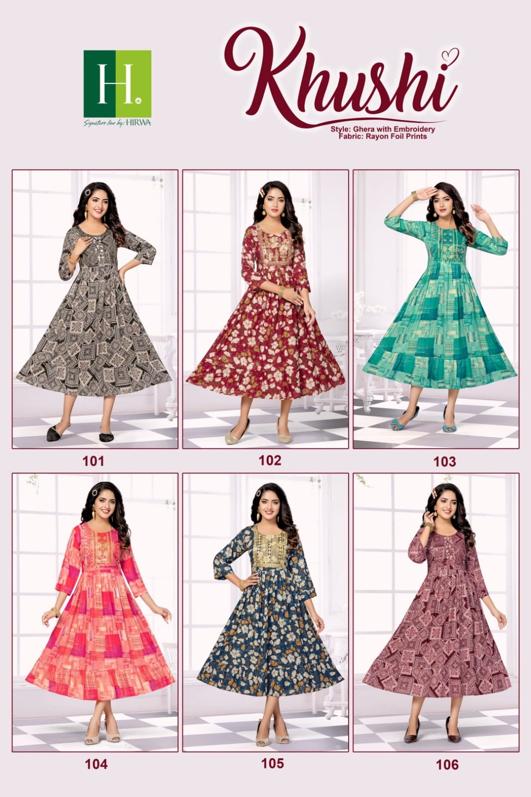 Khushi H Dot Rayon Anarkali Kurtis