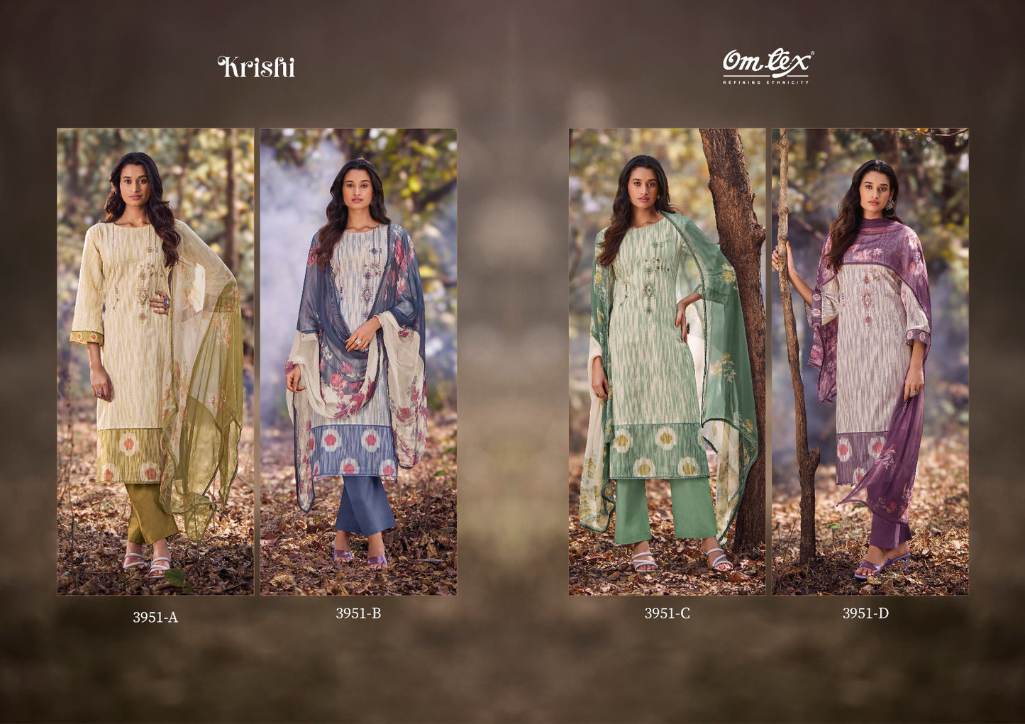 Krishi Omtex Linen Cotton Pant Style Suits