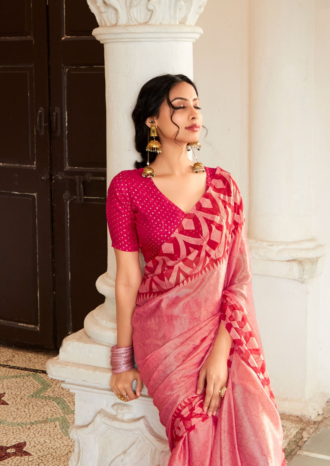 Krishna Vol 7 Kashvi Creation Chiffon Sarees