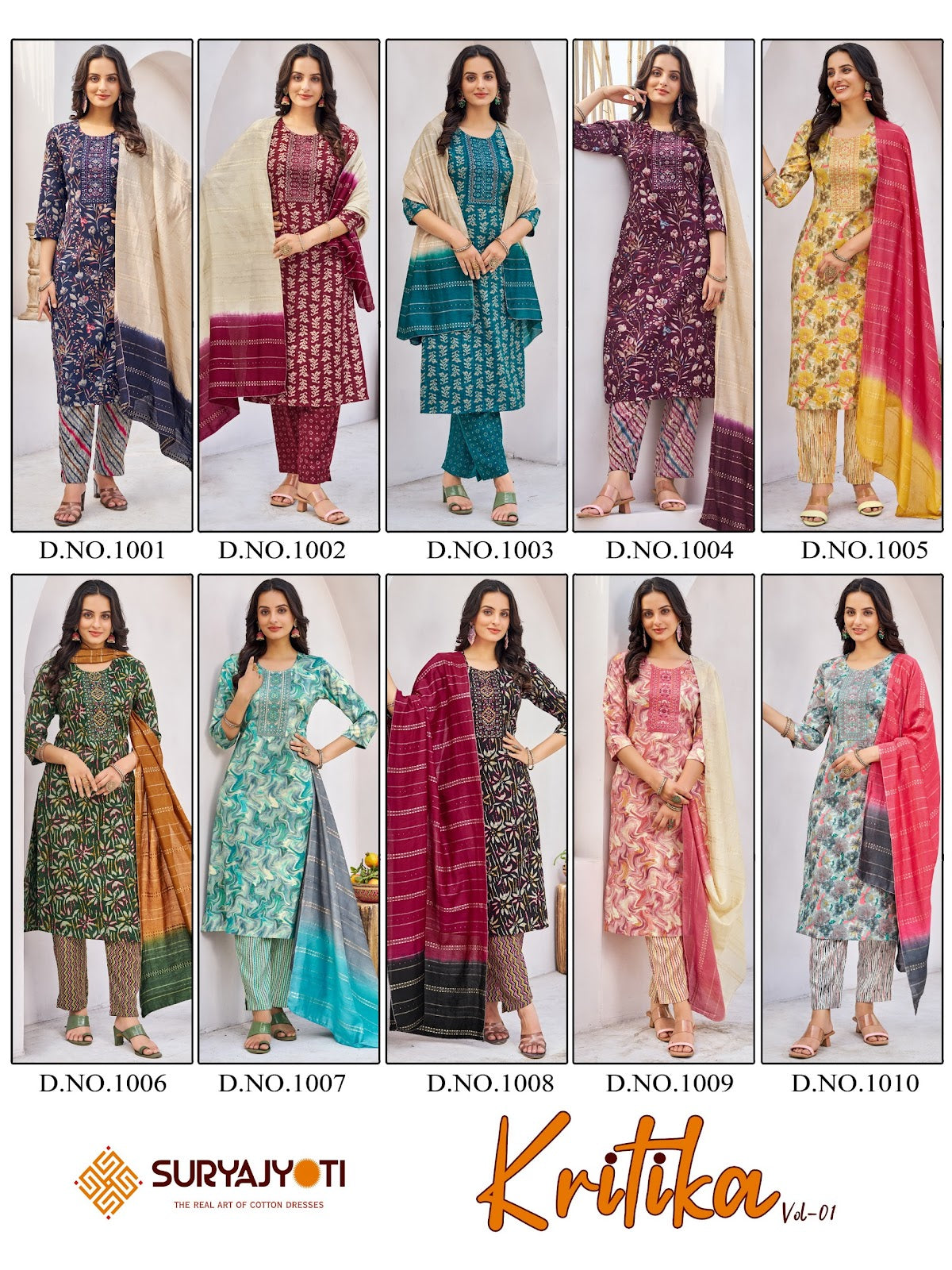 Kritika Vol 1 Suryajyoti Rayon Readymade Pant Style Suits