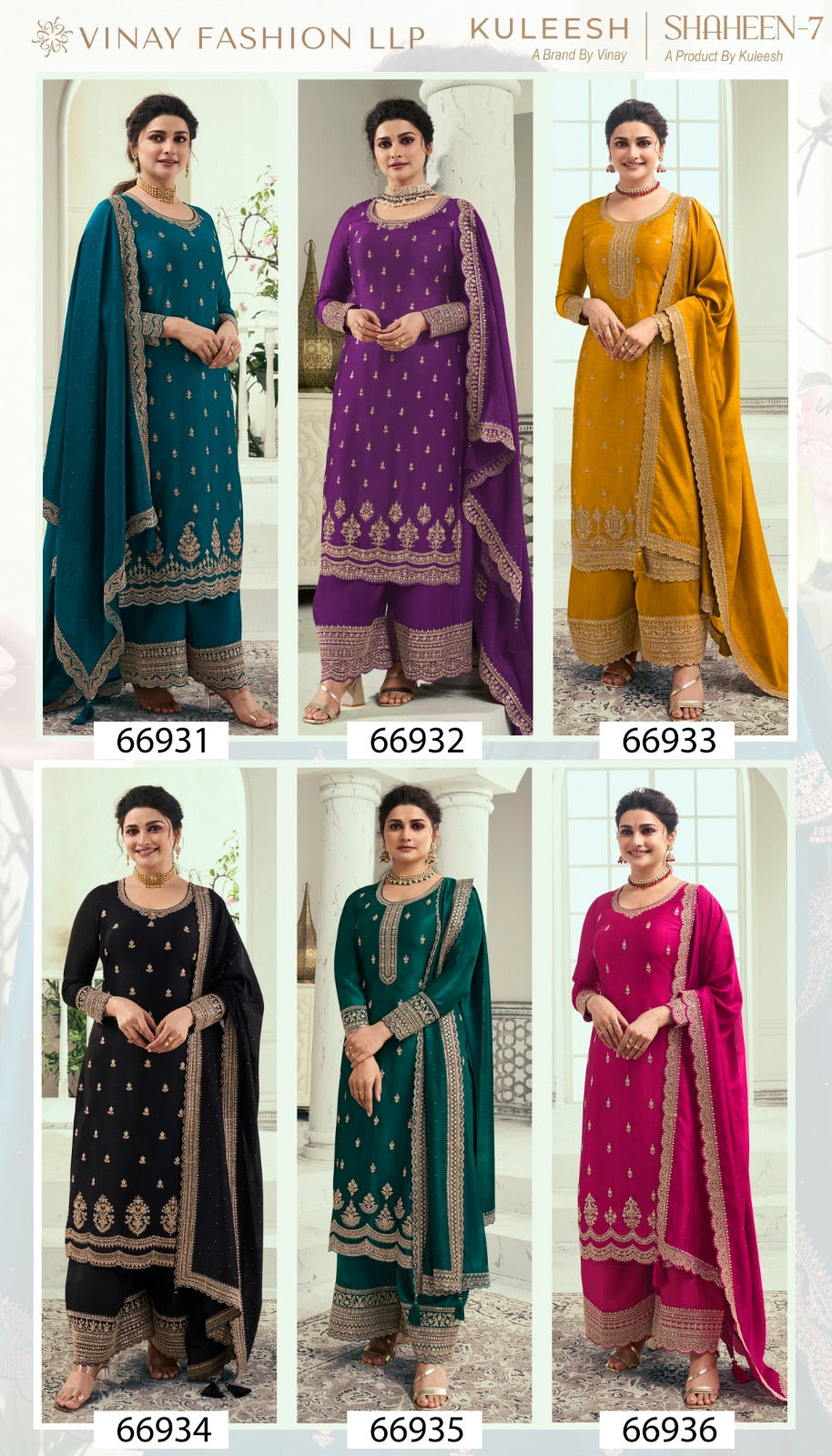 Kuleesh-Shaheen 7 Vinay Fashion Llp Silk Georgette Pant Style Suits