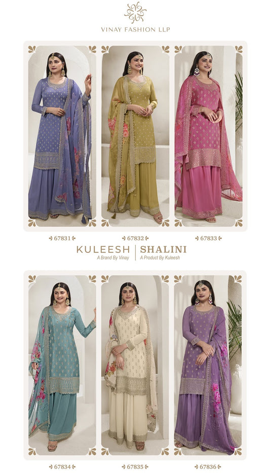 Kuleesh-Shalini Vinay Fashion Llp Chinon Plazzo Style Suits