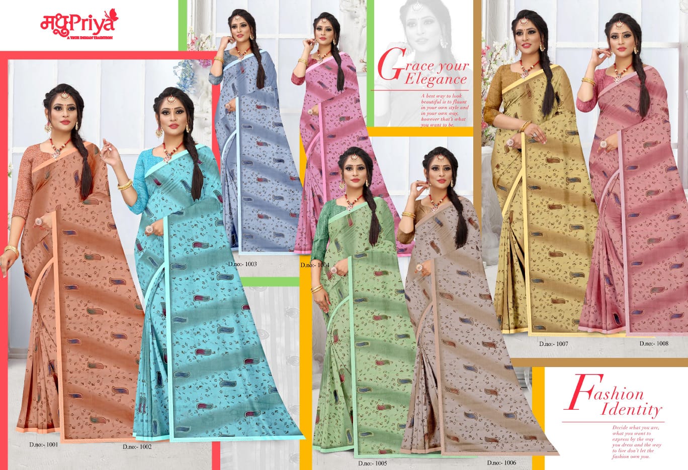 Kulfi-1048 Madhupriya Chiffon Sarees