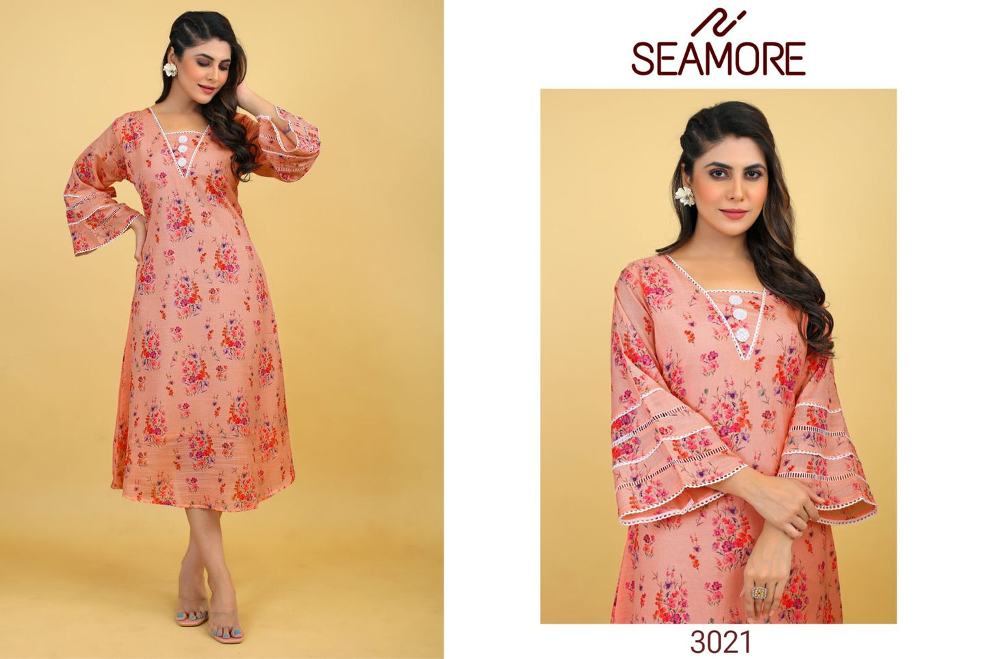 Kumarika Seamore Cotton Slub Anarkali Kurtis