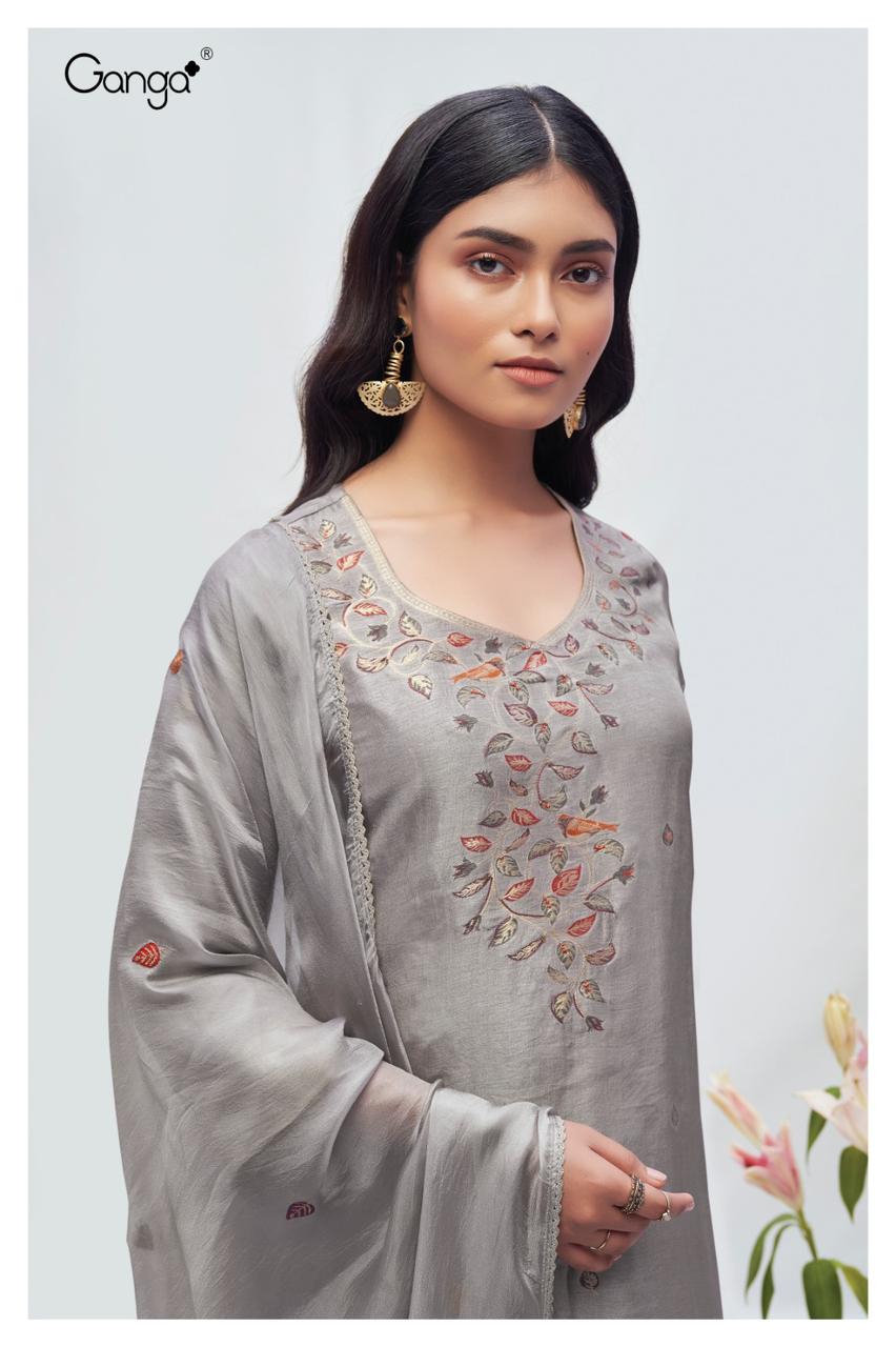 Kuri 2248 Ganga Russian Silk Plazzo Style Suits