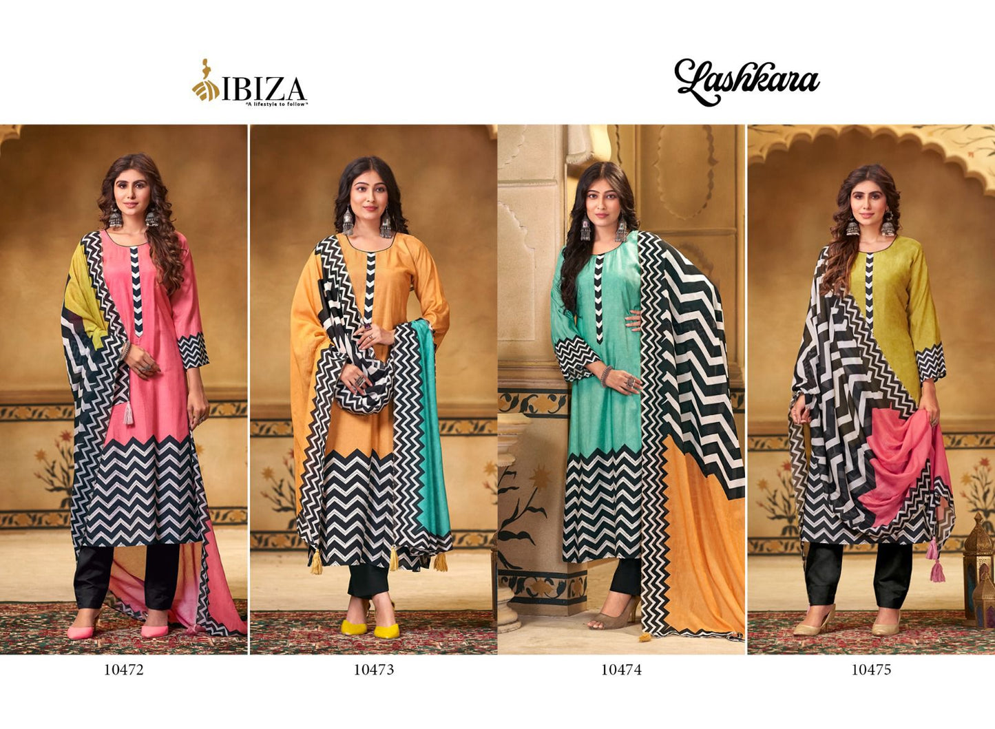 Lashkara Ibiza Viscose Muslin Pant Style Suits