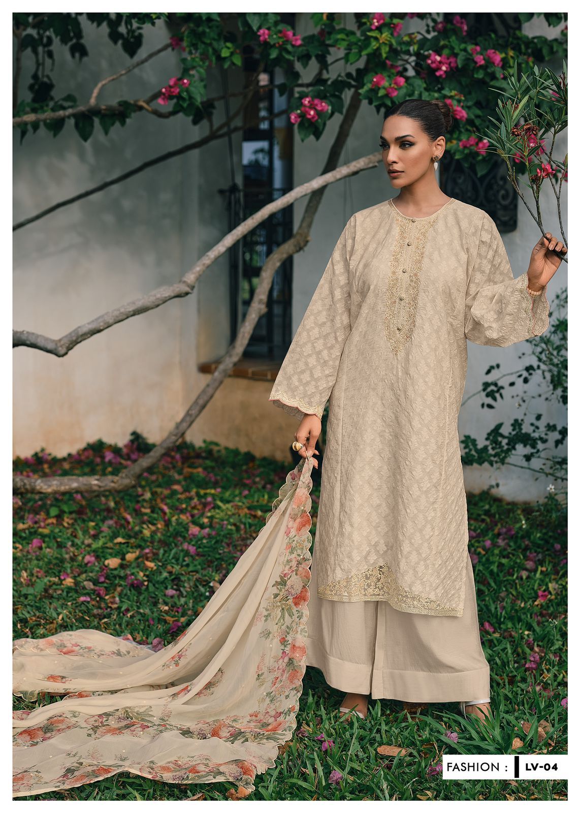 Lavender Varsha Fashions Cotton Pant Style Suits
