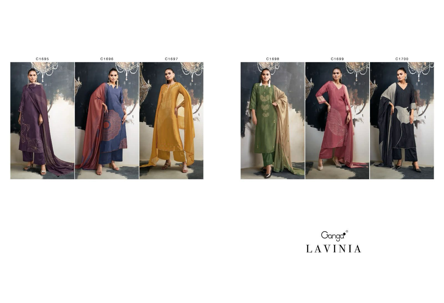Lavinia Ganga Raw Silk Plazzo Style Suits