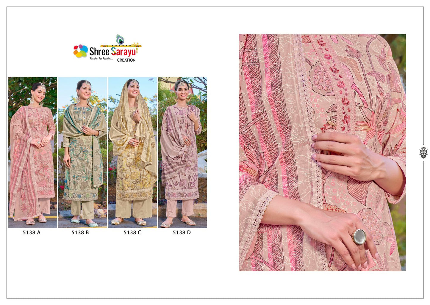 Legacy Of Summers Shree Sarayu Creation Lawn Cotton Pant Style Suits