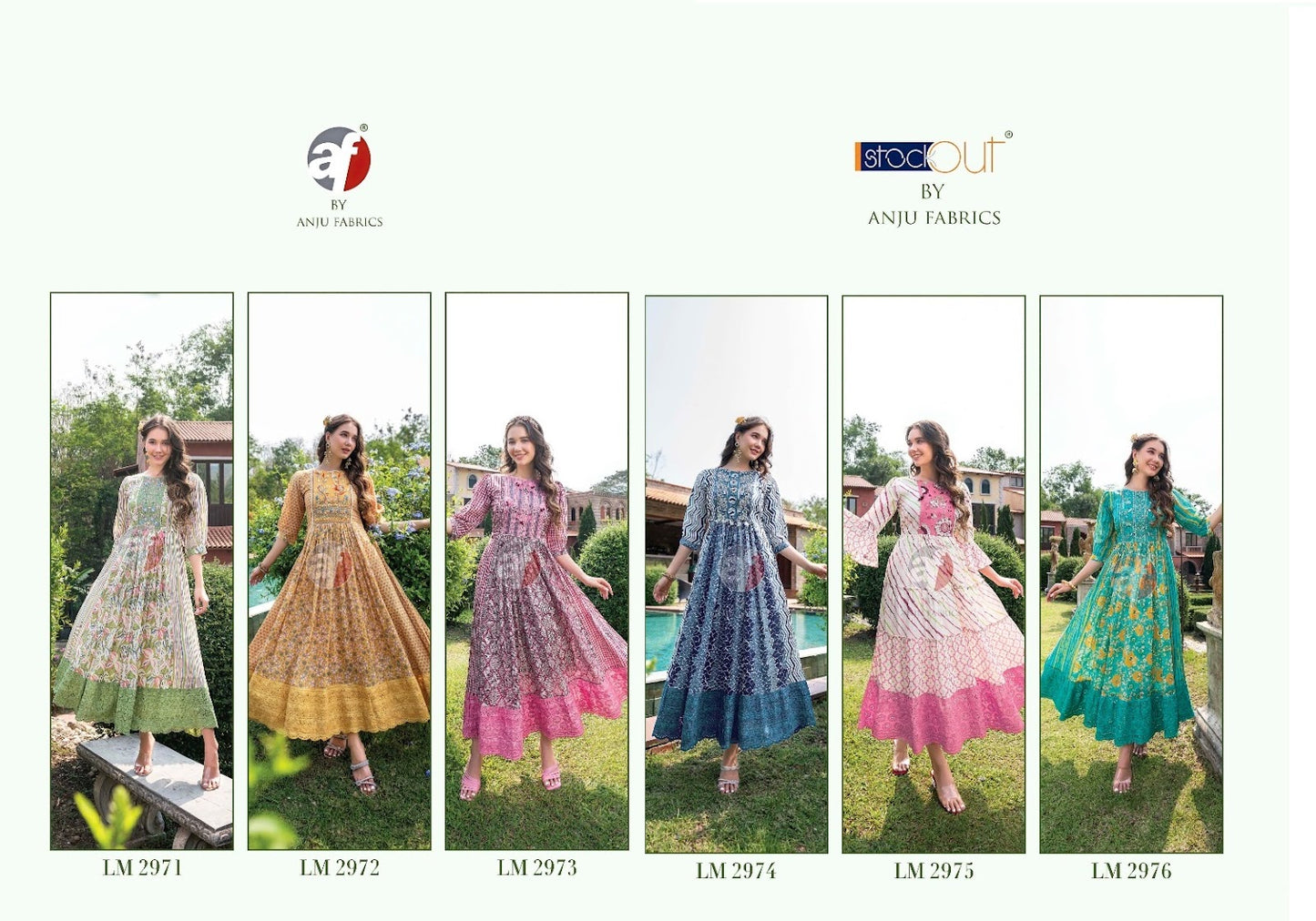 Lime Light Vol 2 Af Premium Cotton Anarkali Kurtis