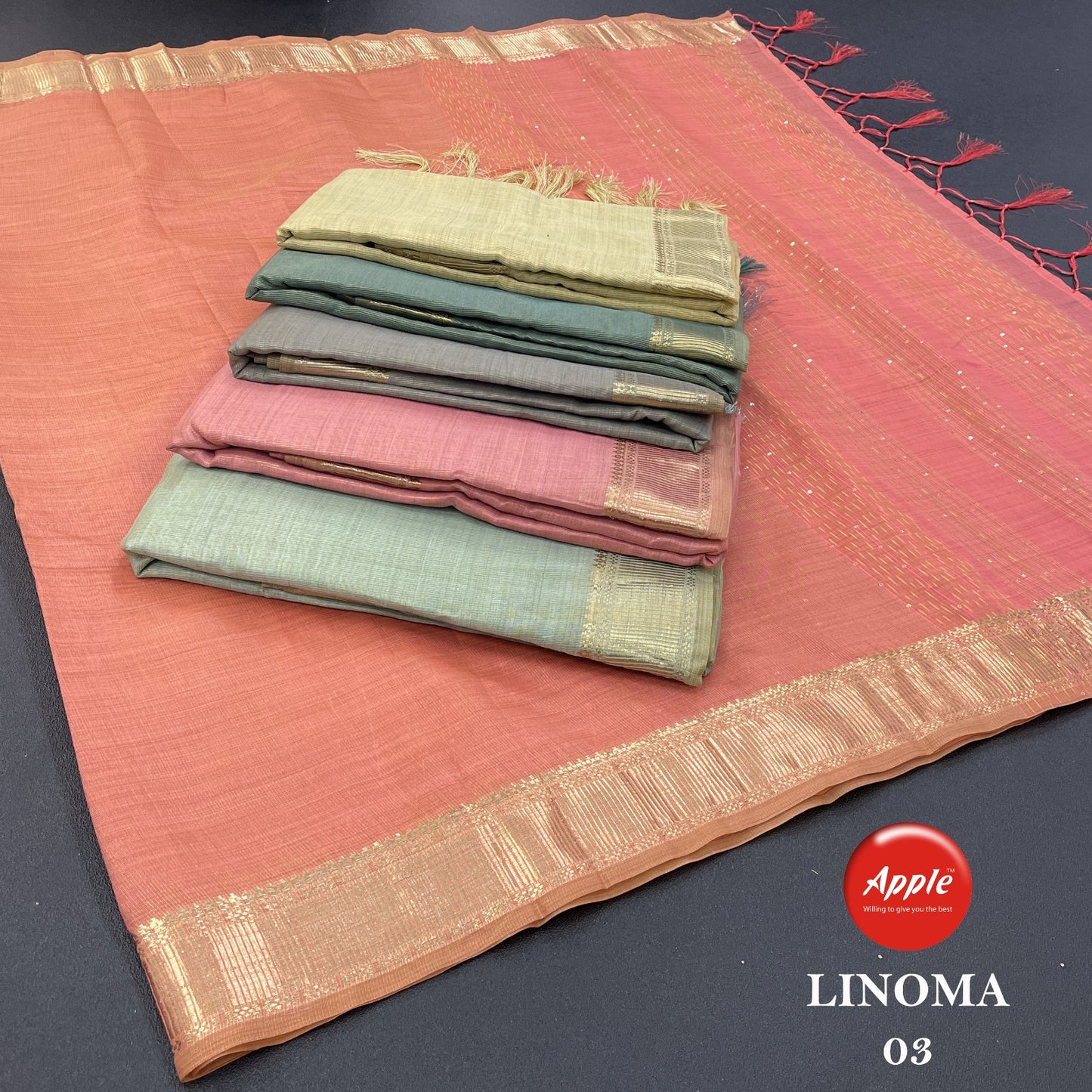 Linoma 02-03 Apple Silk Sarees