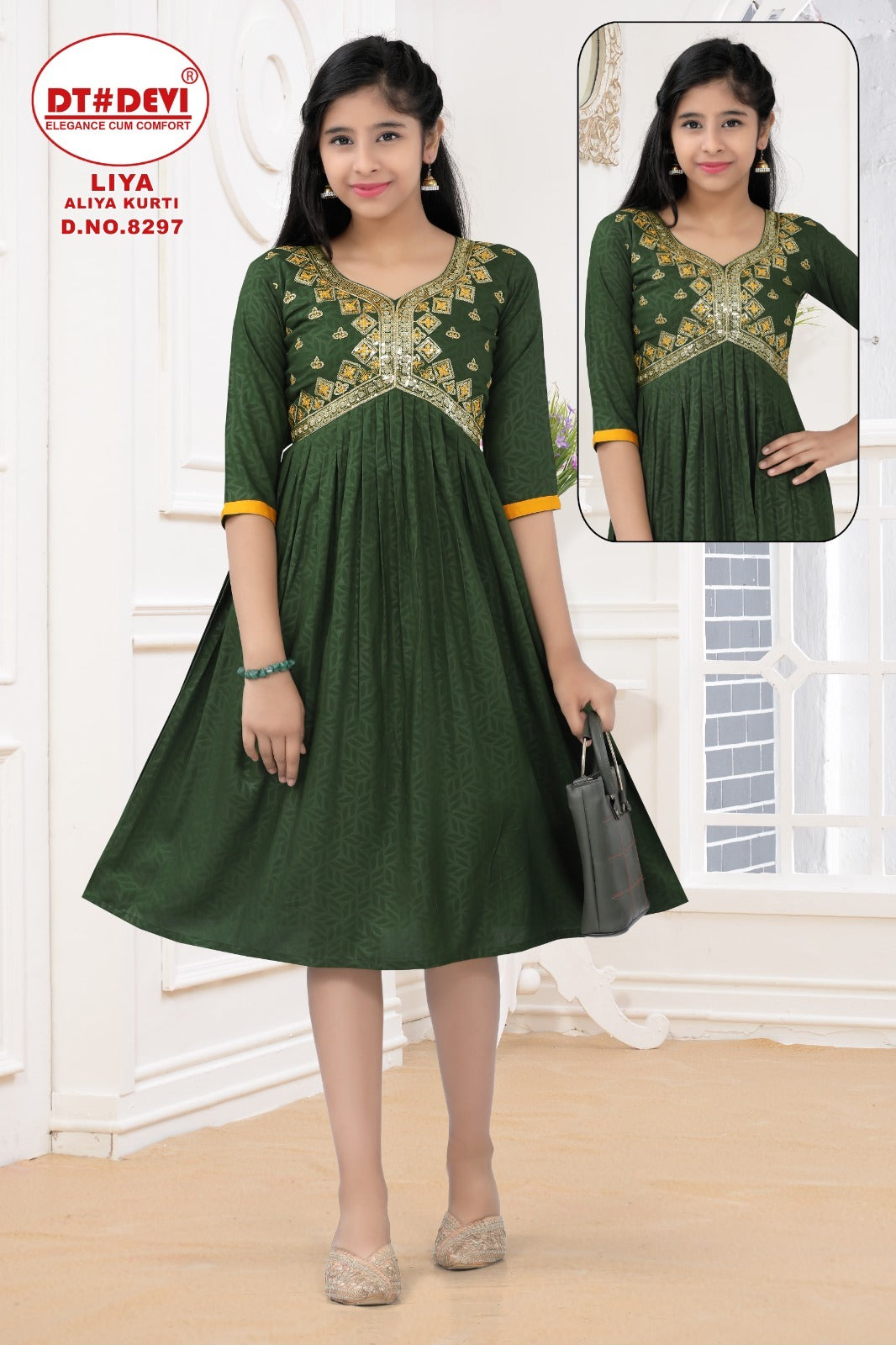 Liya-8297 Dt Devi Rayon Girls Kurti