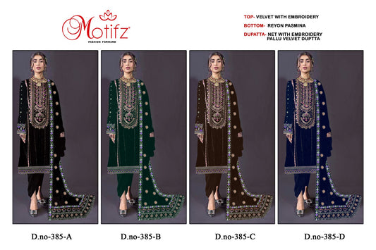 M-385 Motifz Velvet Suits