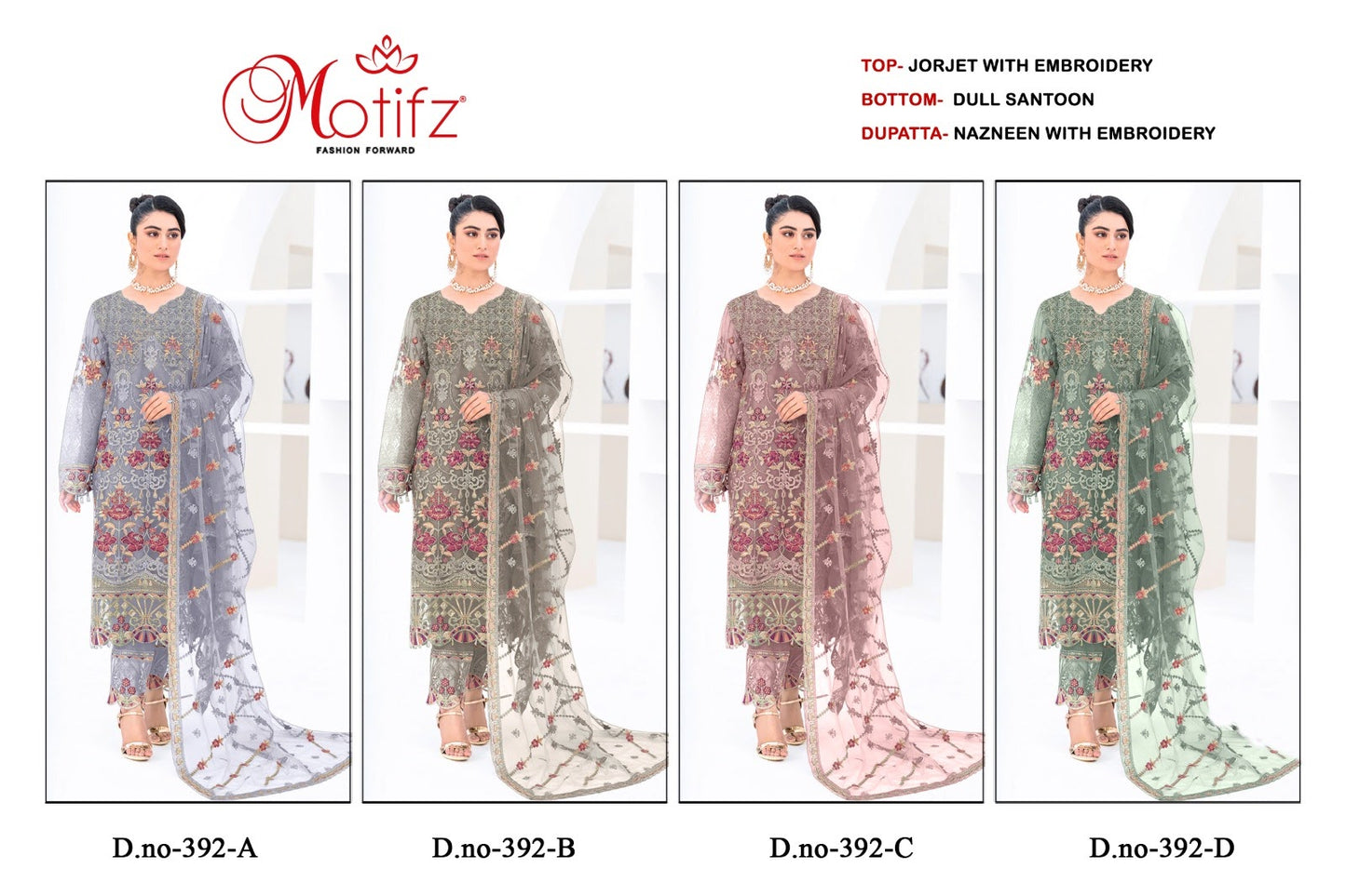M 392 Motifz Georgette Pakistani Salwar Suits