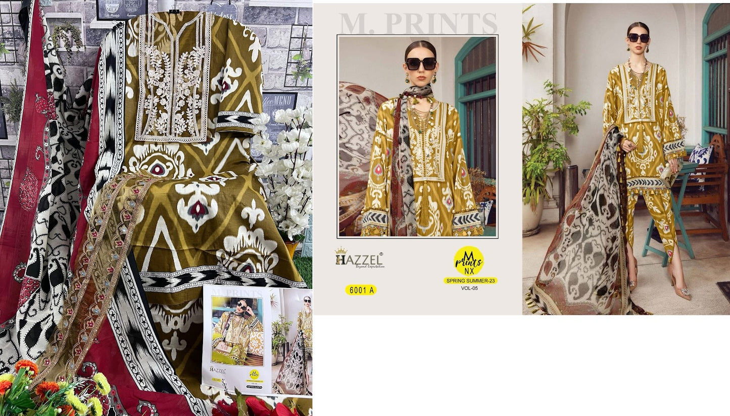 M Prints Nx Summer 23-5 Hazzel Cotton Pakistani Salwar Suits