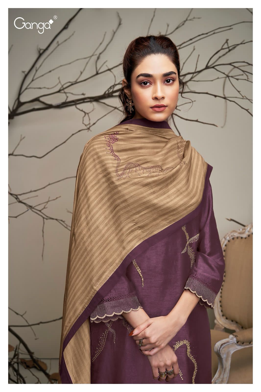 Maeve 2227 Ganga Raw Silk Plazzo Style Suits