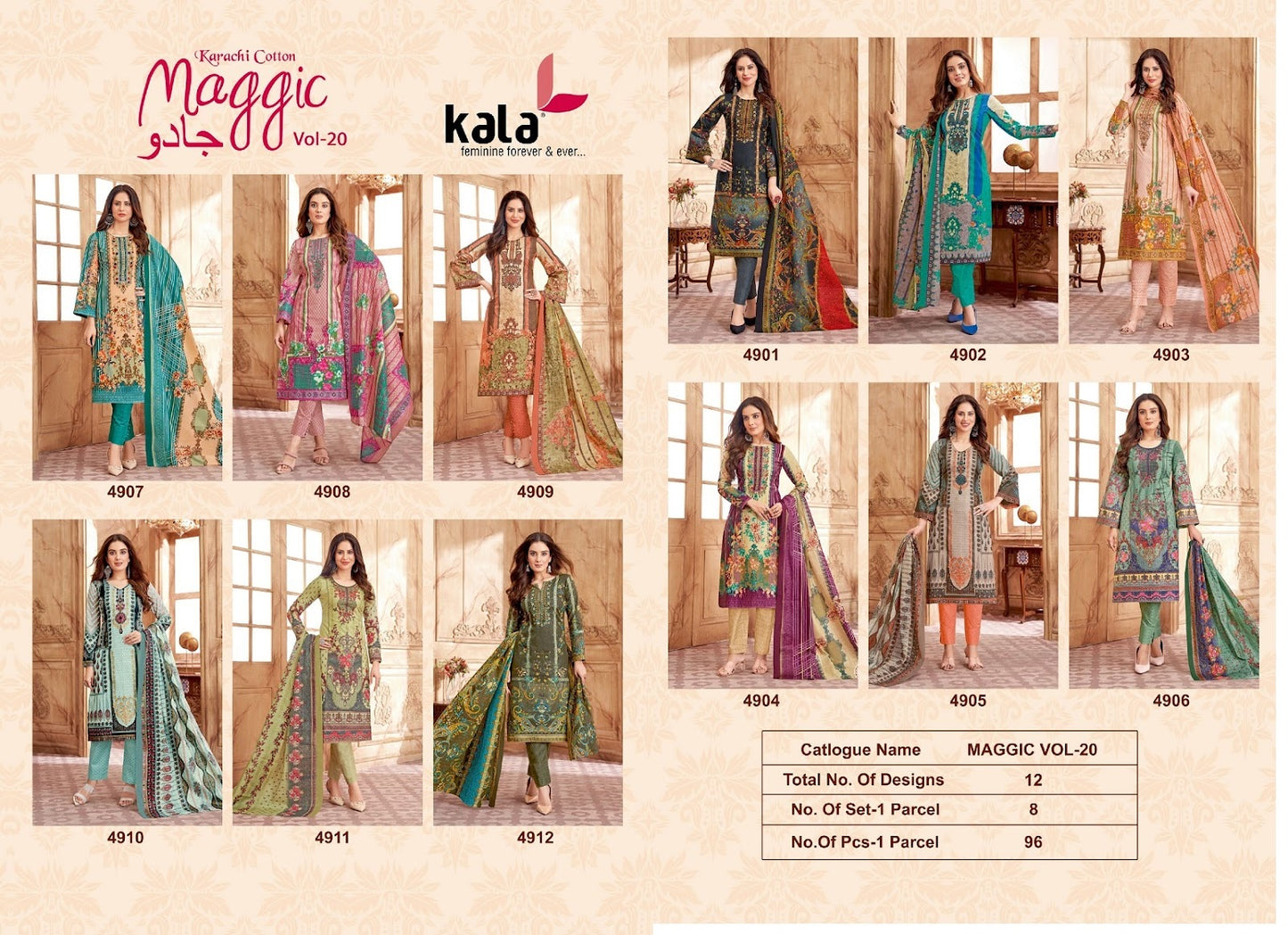Maggic Vol 20 Kala Cotton Pakistani Readymade Suits