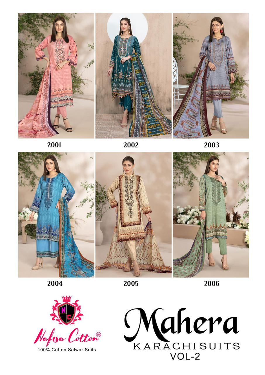 Mahera Vol 2 Nafisa Cotton Karachi Salwar Suits