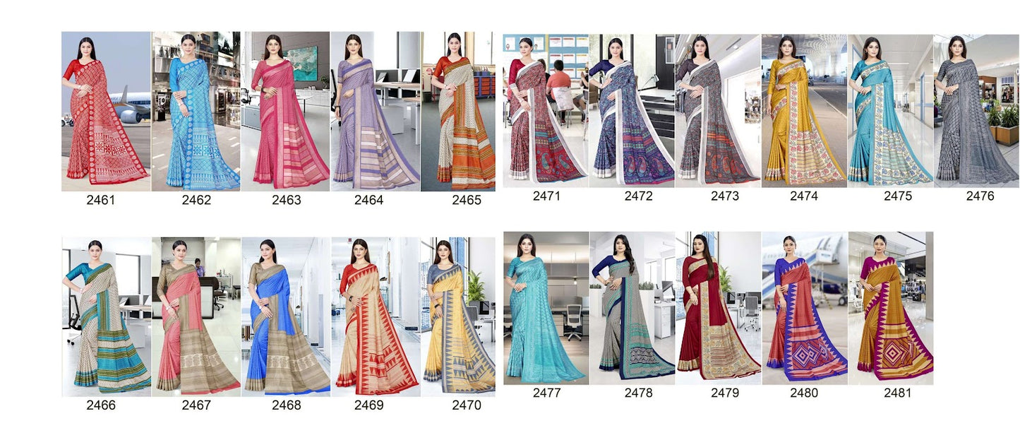 Malgudi Silk-Vol 46 Bansi Fashion Uniform Sarees