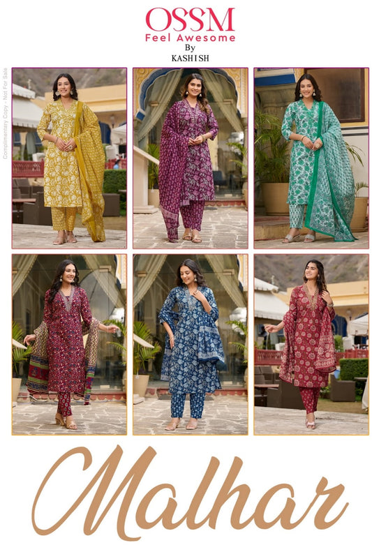 Malhar Ossm Cotton Readymade Pant Style Suits