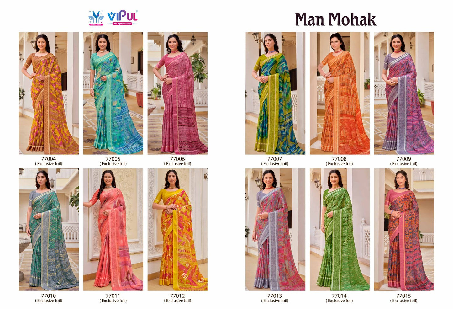 Man Mohak Vipul Chiffon Sarees