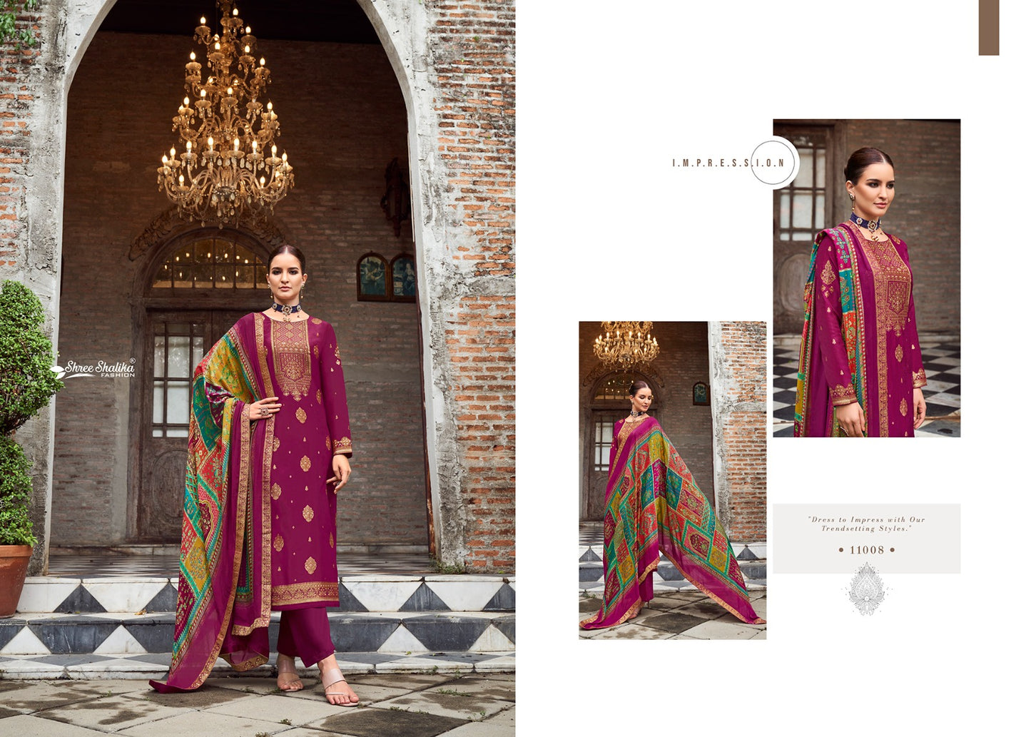 Mandakini Vol 12 Shree Shalika Fashion Dola Jacquard Pant Style Suits