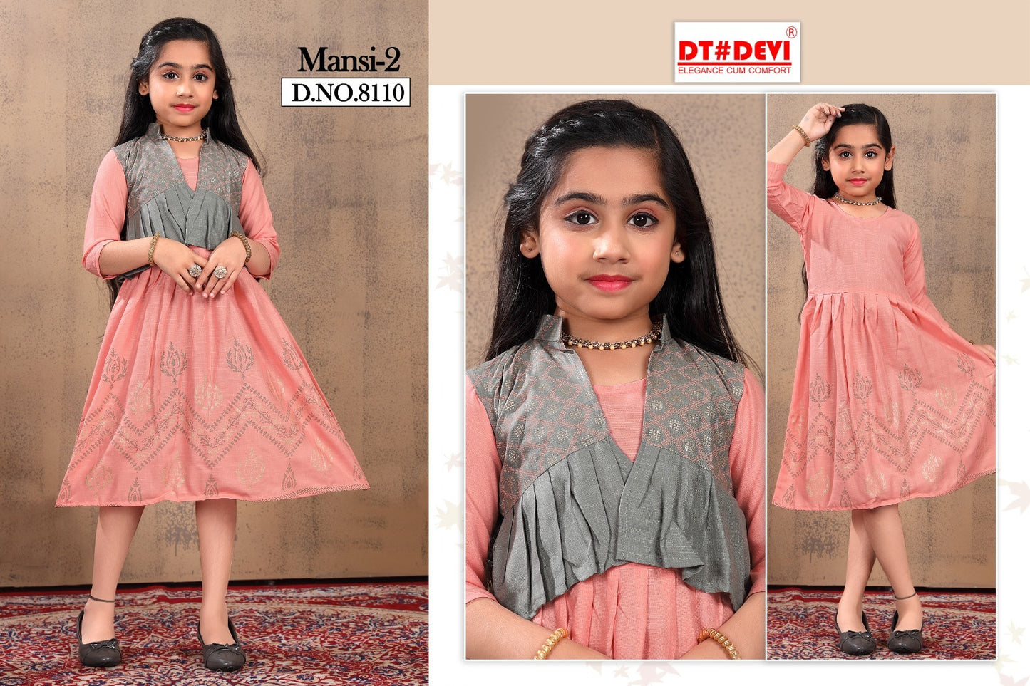 Mansi Vol 2-8110 Dt Devi Rayon Girls Kurti