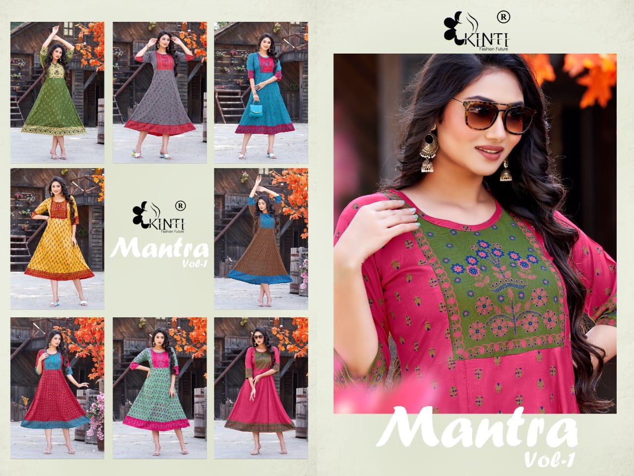 Mantra Vol 1 Kinti Rayon Anarkali Kurtis