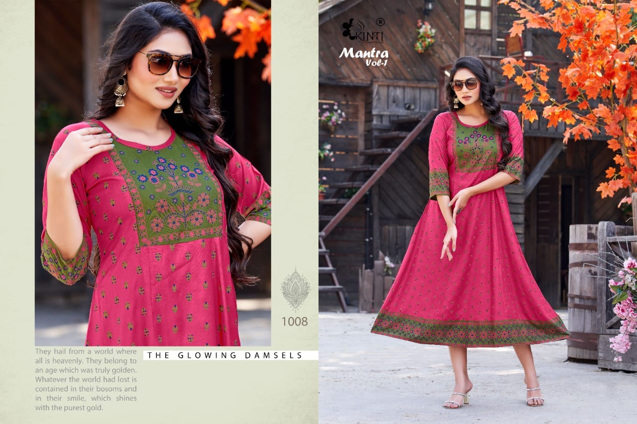 Mantra Vol 1 Kinti Rayon Anarkali Kurtis