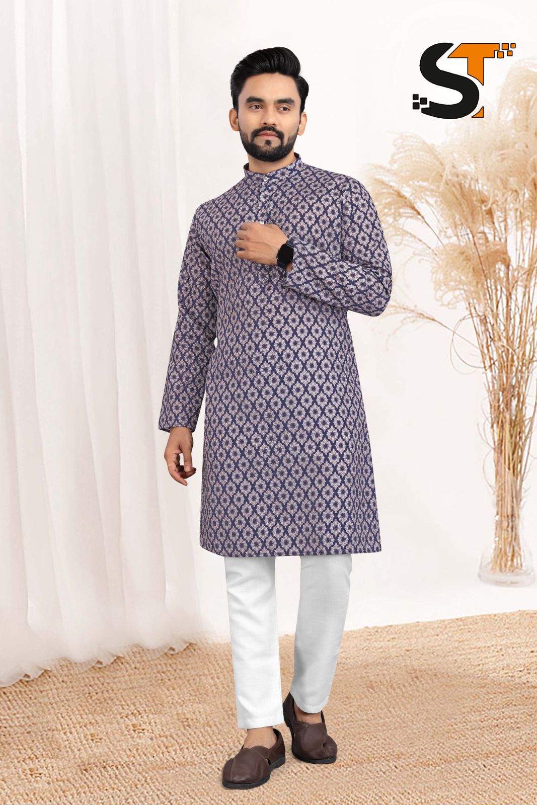 Manyawar Salas Cotton Mens Kurta Pajama