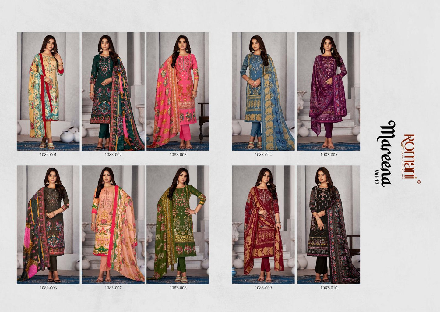 Mareena Vol 17 Romani Soft Cotton Karachi Salwar Suits