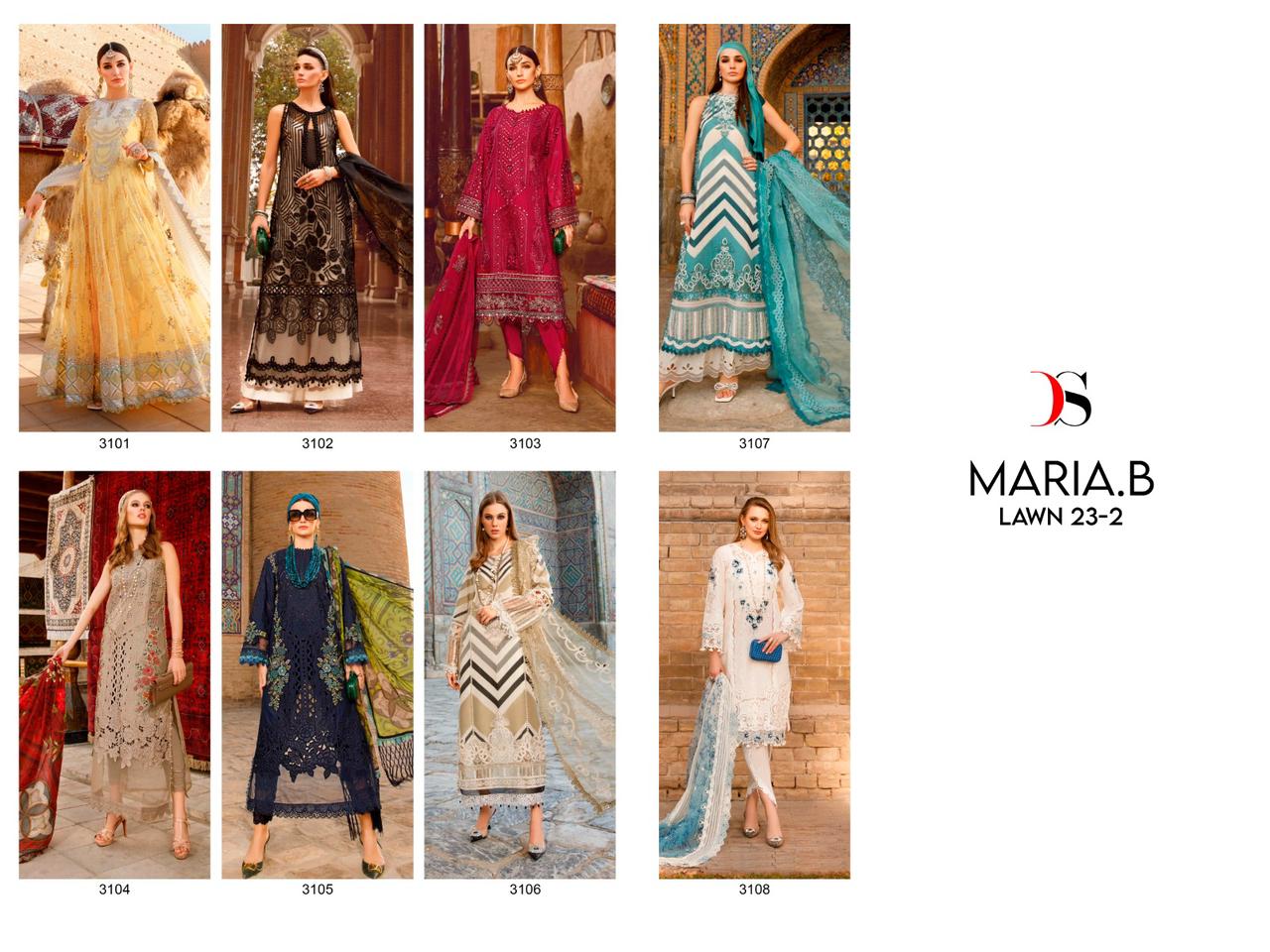 Maria B Lawn 23-2 Deepsy Cotton Pakistani Salwar Suits