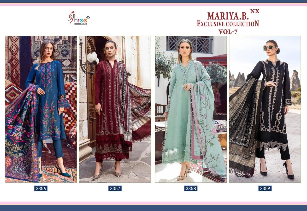 Mariya B Exclusive Collection Vol 7-Nx Shree Fabs Cotton Pakistani Salwar Suits