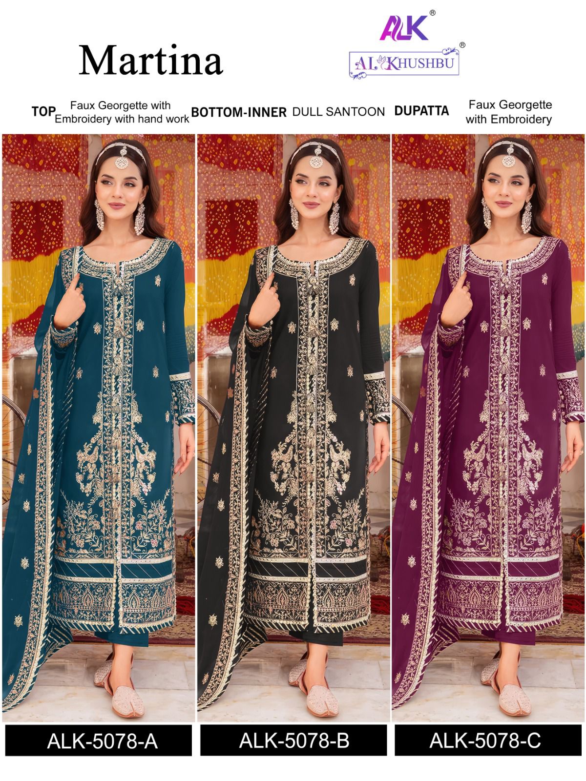 Martina-5078 Alk Georgette Pakistani Salwar Suits