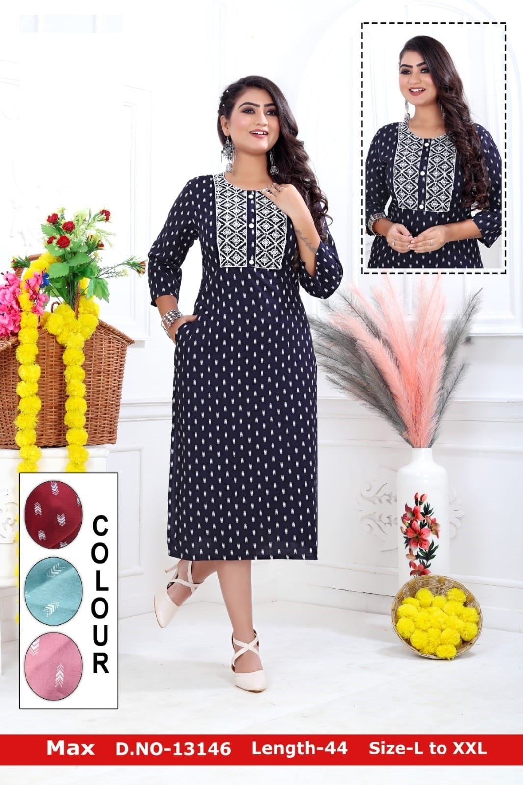 Max-A Zoya Rayon Knee Length Kurtis