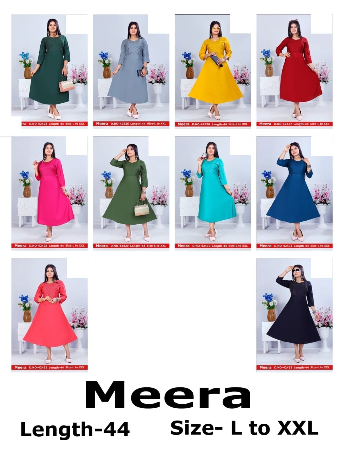 Meera Zoya Rayon Anarkali Kurtis