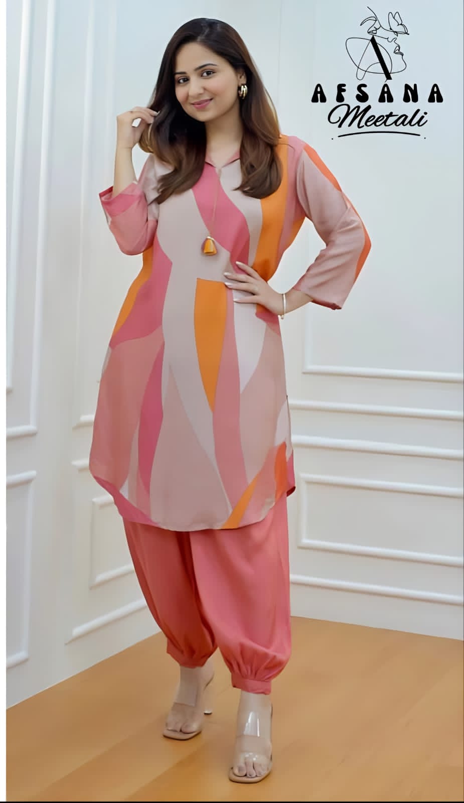 Meetali-2009 Afsana Muslin Co Ord Set