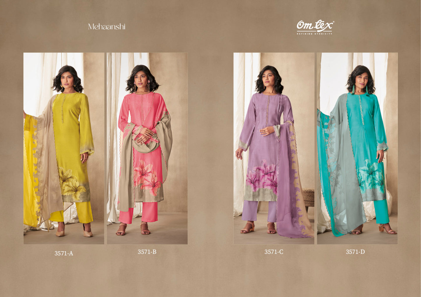Mehaanshi Omtex Silk Pant Style Suits