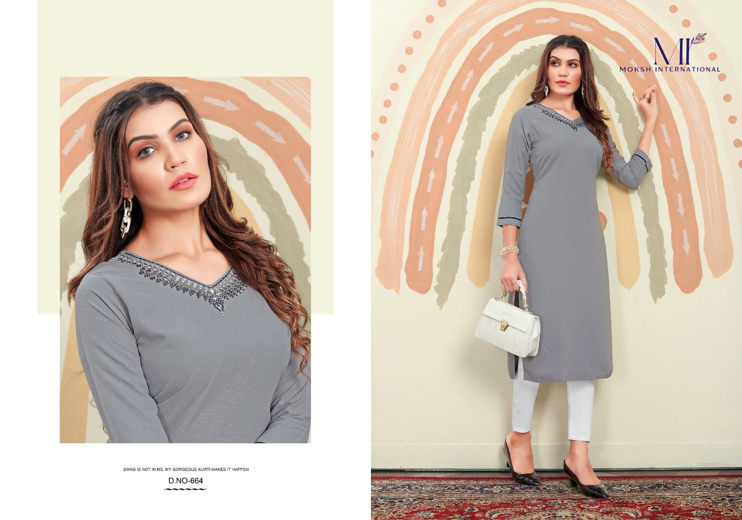 Mirror Vol 1 Moksh International Cotton Straight Cut Kurtis