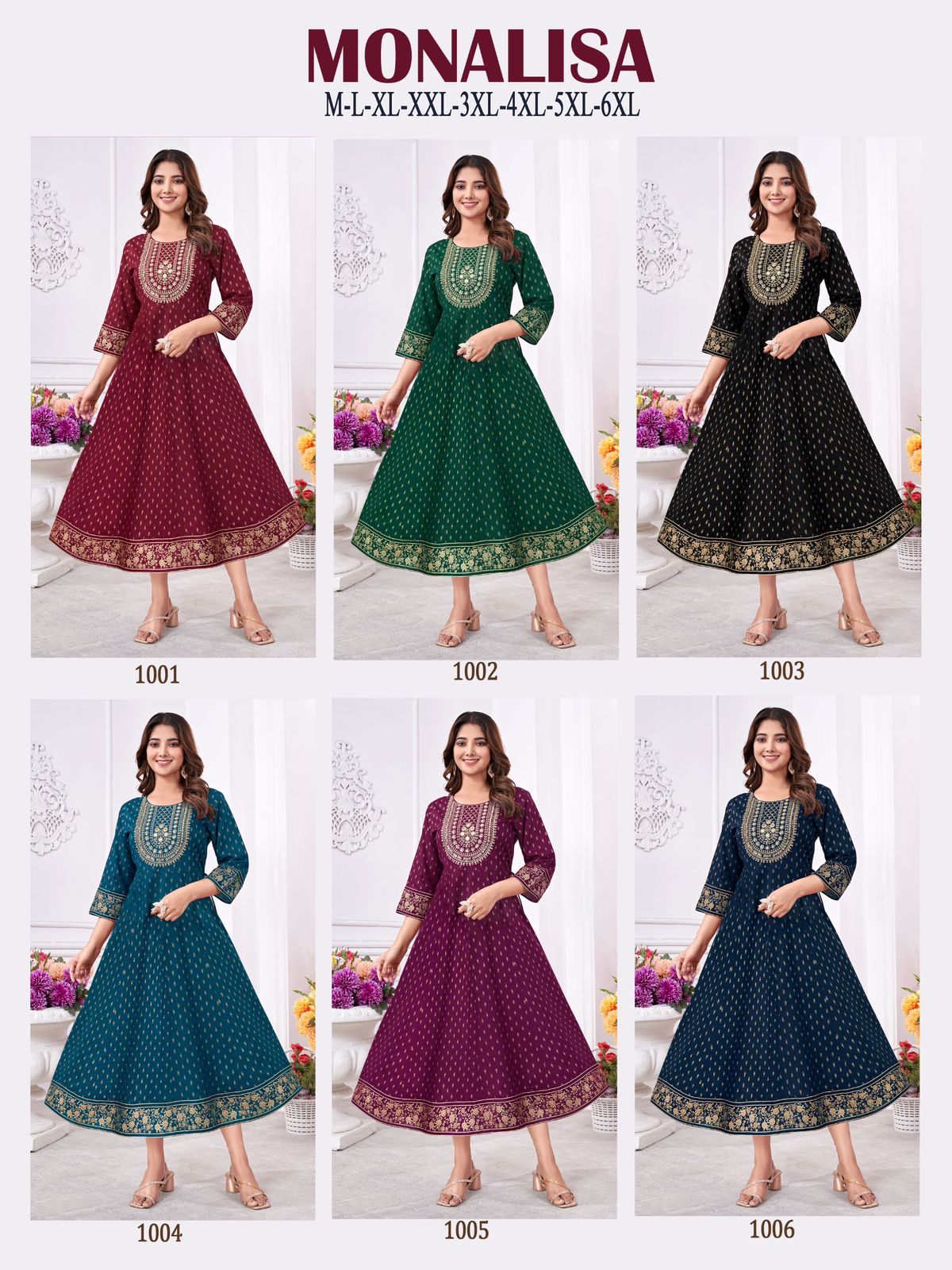 Monalisa Sangeet Rayon Anarkali Kurtis
