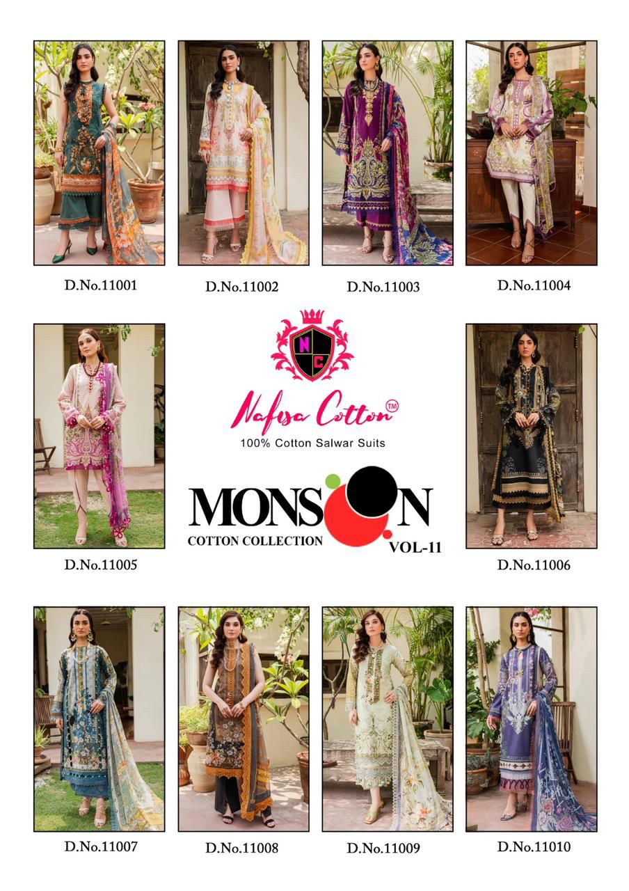 Monsoon Cotton Collection Vol 11 Nafisa Cotton Karachi Salwar Suits