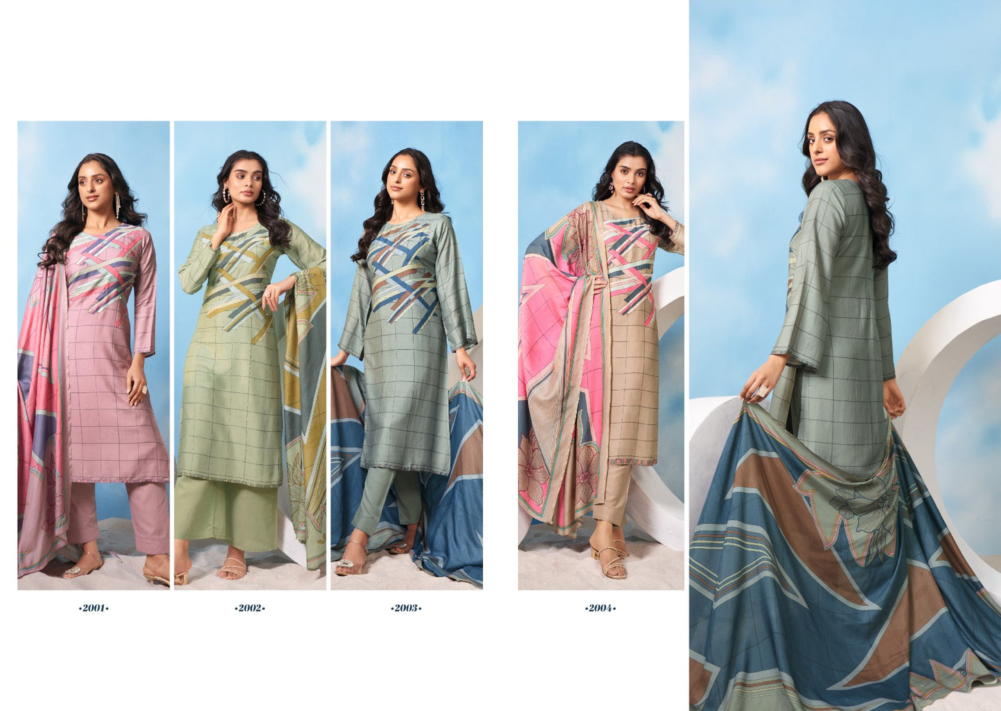 Moon Shine Rupali Viscose Muslin Pant Style Suits