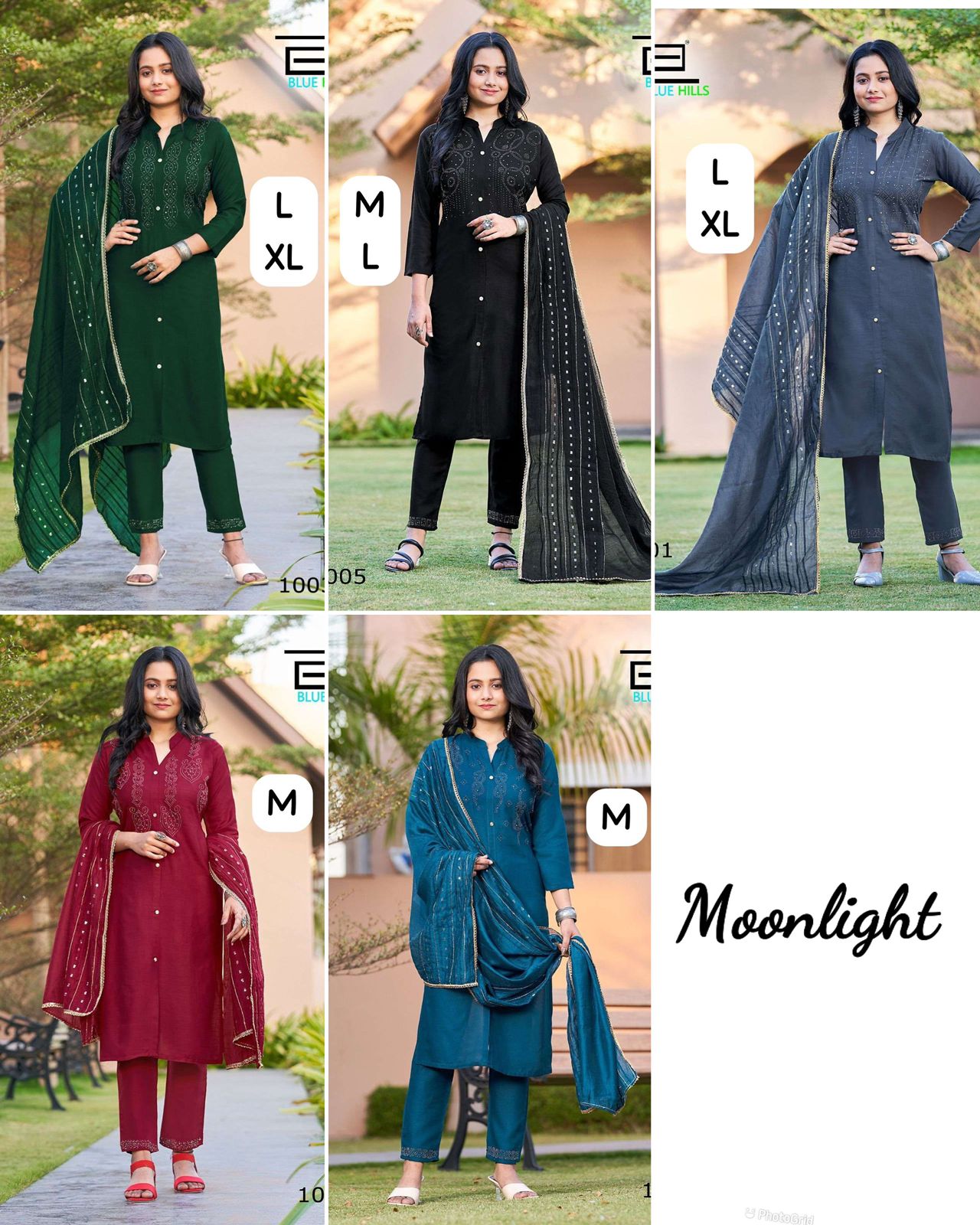Moonlight Bluehills Rayon Readymade Pant Style Suits