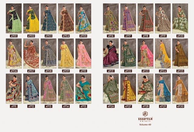 Mother India Vol 49 Deeptex Prints Cotton Sarees
