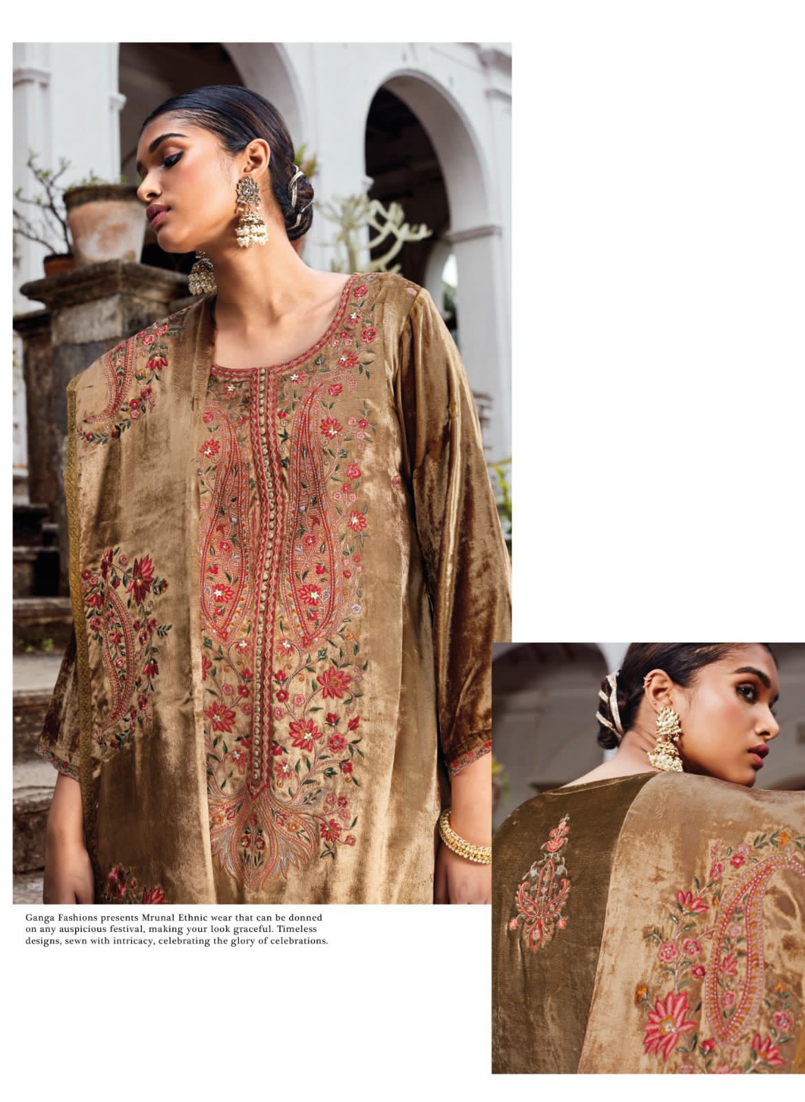 Mrunal Ganga Velvet Suits