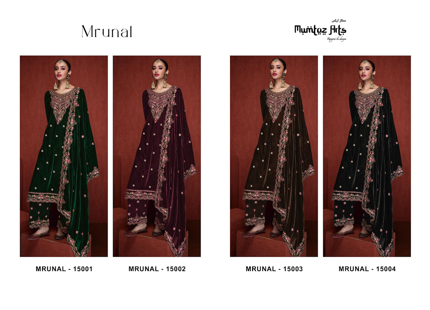 Mrunal Mumtaz Arts Velvet Suits