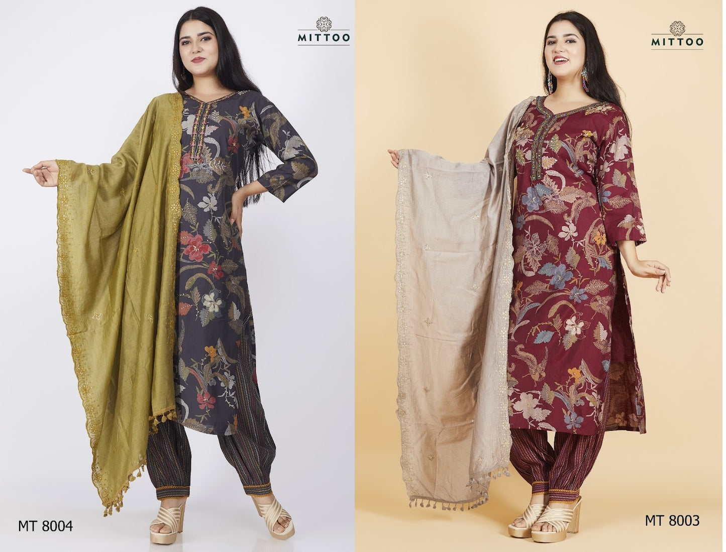 Mt-8003-8004 Mittoo Modal Afghani Readymade Suit