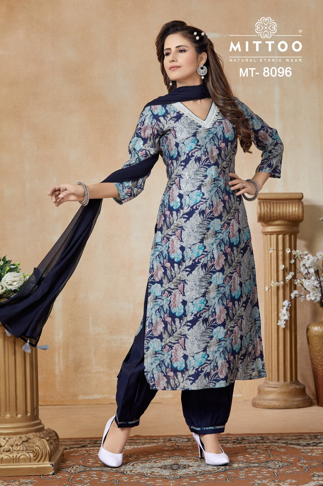 Mt-8094-8096 Mittoo Modal Afghani Readymade Suit